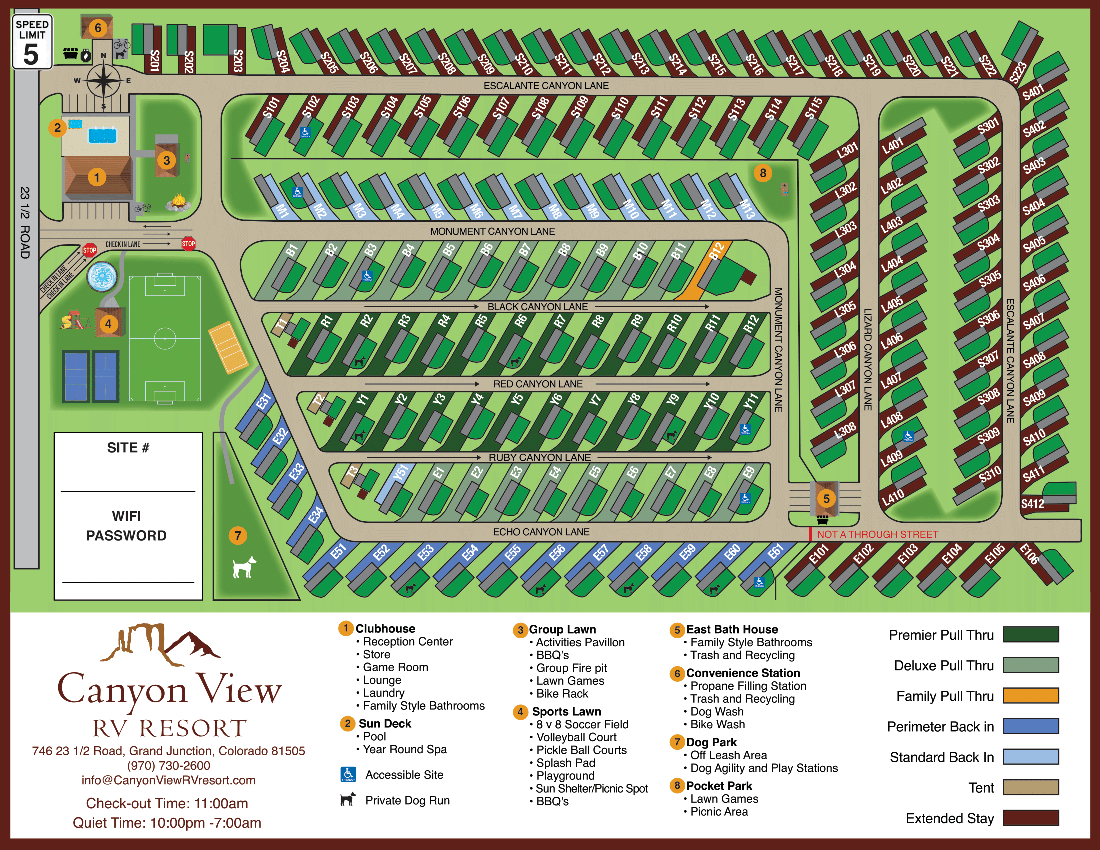 Park Map & Guest Guide Canyon View RV Resort Grand Junction CO